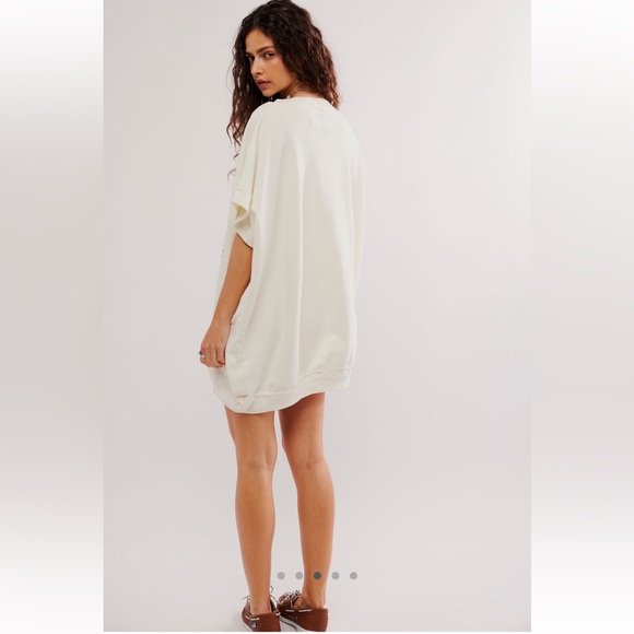 Nwt. Free People x Retrobrand Yacht Club Short Sleeve Sweatahirt - Picture 3 of 6